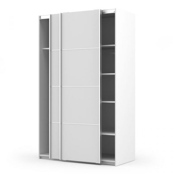 ADA - 120cm Sliding Door Wardrobe Black on black