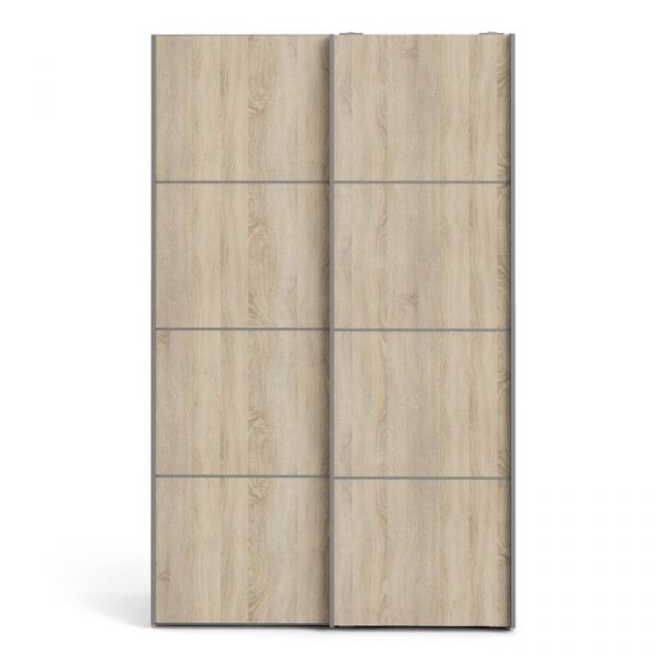 ADA - 120cm Sliding Door Wardrobe Black on black
