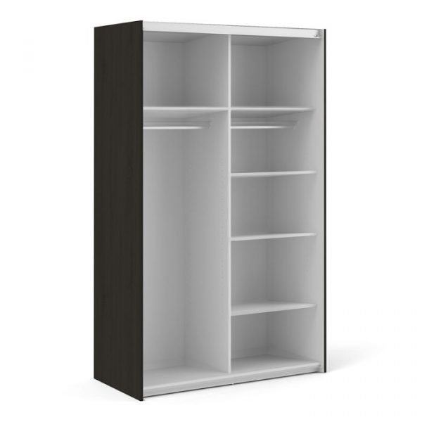 ADA - 120cm Sliding Door Wardrobe Black on black