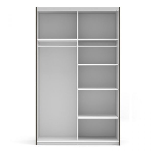ADA - 120cm Sliding Door Wardrobe Black on black