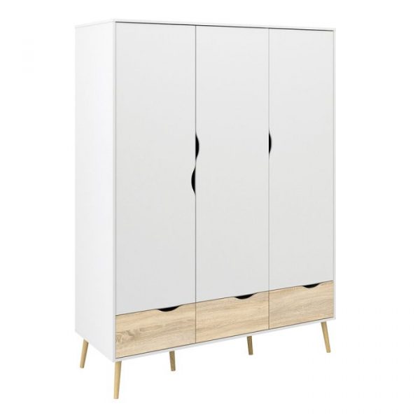 Osolo - Complete Bedroom set (3dr) in White/Oak