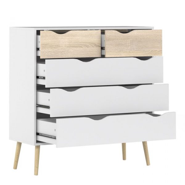 Osolo - Complete Bedroom set in White/Oak