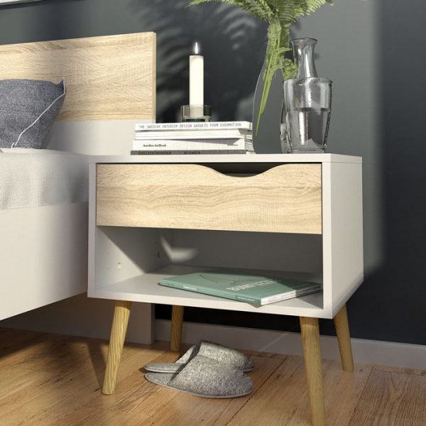 Osolo - Complete Bedroom set in White/Oak