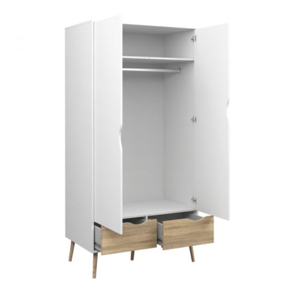 Osolo - Complete Bedroom set in White/Oak