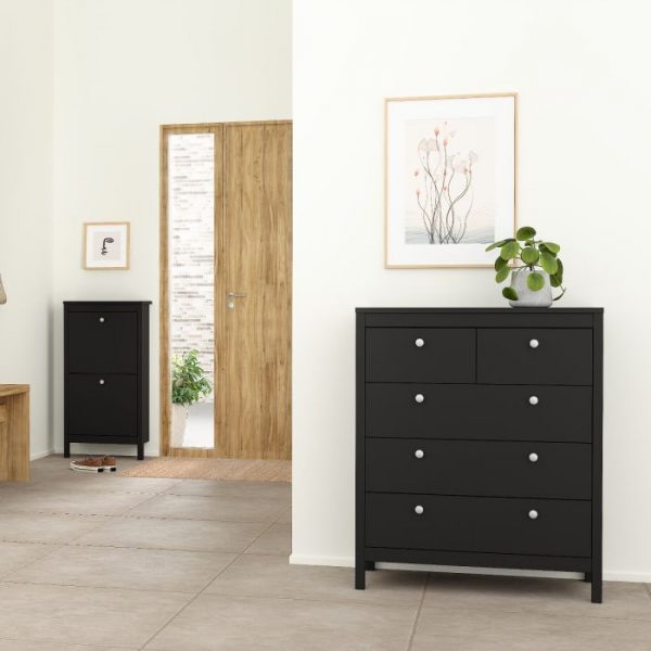 Madrid - Complete Bedroom set (3dr) in Black